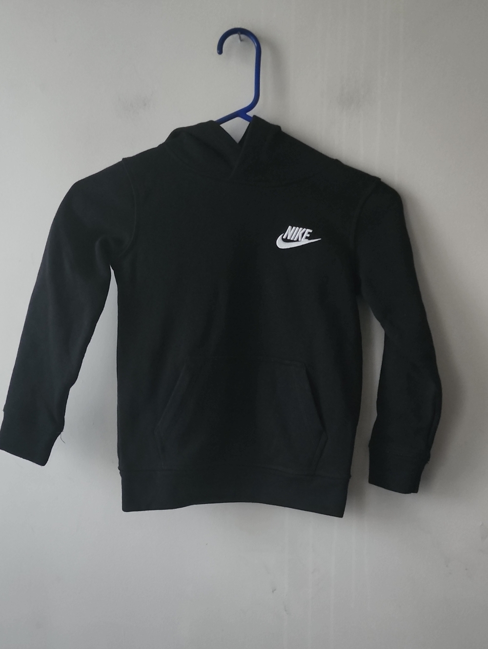 Nike Black Kids Hoodie with White Swoosh
